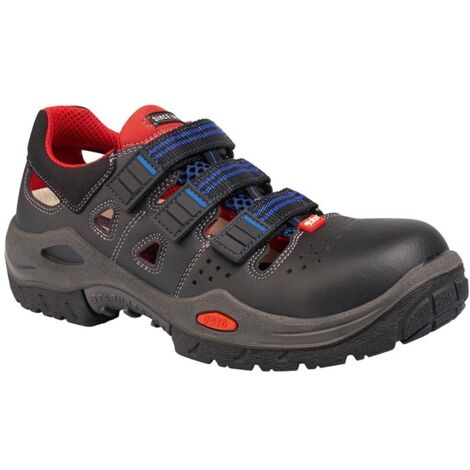 Jalas Sicherheitssandale 3800 R Respiro S1 ESD SRB Gr.47 schwarz/blau/rot