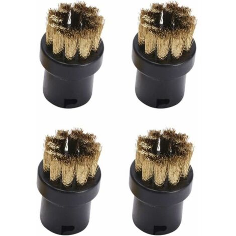 Jalleria Lot de 4 brosses de nettoyage rondes de rechange pour nettoyeur vapeur Karcher SC1 SC2 SC3 SC4 SC5 SC7 (cuivre)