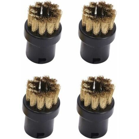 Jalleria Lot de 4 brosses de nettoyage rondes de rechange pour nettoyeur vapeur Karcher SC1 SC2 SC3 SC4 SC5 SC7 (cuivre)