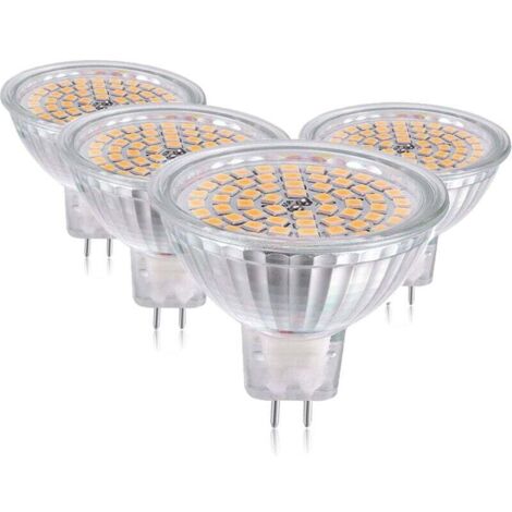 Jalleria MR16 LED-Glühbirnen (6er-Pack) – 380 lm, 60 LEDs, 2835 SMD, 3 W, AC/DC, 12 V, 6000 K, GU5.3-Bi-Pin-Sockel, nicht dimmbar, für Landschaft, Einbaustrahler, Schienenbeleuchtung  FLITI