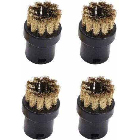 Jalleria - Paquete de 4 cepillos de limpieza redondos de repuesto para limpiadores a vapor Karcher SC1, SC2, SC3, SC4, SC5 y SC7 (cobre)