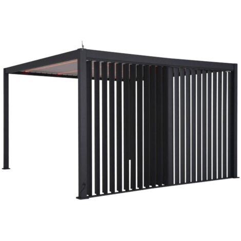 Jalousie für Pergola Evora 3m graphitgrau - Hespéride