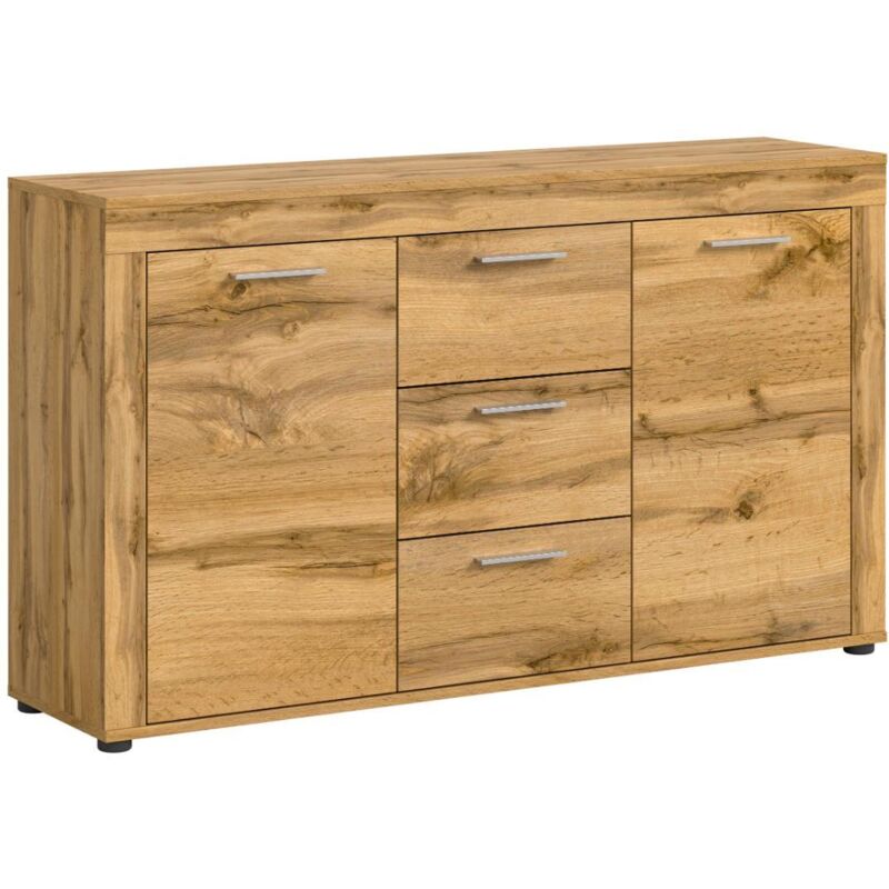 Ebuy24 Jam Sideboard 2 Türen, 3 Schubladen Eiche Dekor.