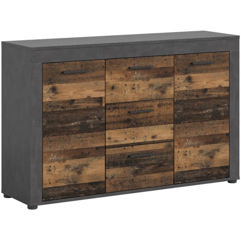 Ebuy24 Jam Sideboard 2 Türen, 3 Schubladen Eiche Dekor.
