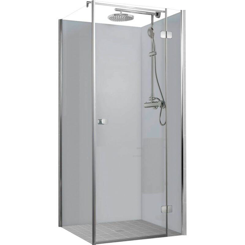 Jamais utilisé ] - Panneau mural Gris argenté, revêtement pour douche et salle de bain, DécoDesign couleur Schulte 90 x 210 cm 2ème choix