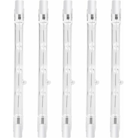 [JAMAIS UTILISÉ] 100W 118mm R7s Dimmable ampoule halogène crayon Blanc Chaud 2800K r7s linéaire 1500lm projecteur AC220-240V pour l’éclairage de maison, travail, sécurité, lampadaire, etc (5pcs)