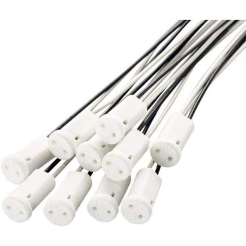 [JAMAIS UTILISÉ] 20 Pièces G4 Ampoule Titulaire 10cm,G4 Lampe Base En Céramique Titulaire 12V G4 Douilles Halogène pour lampes à quartz, lampes