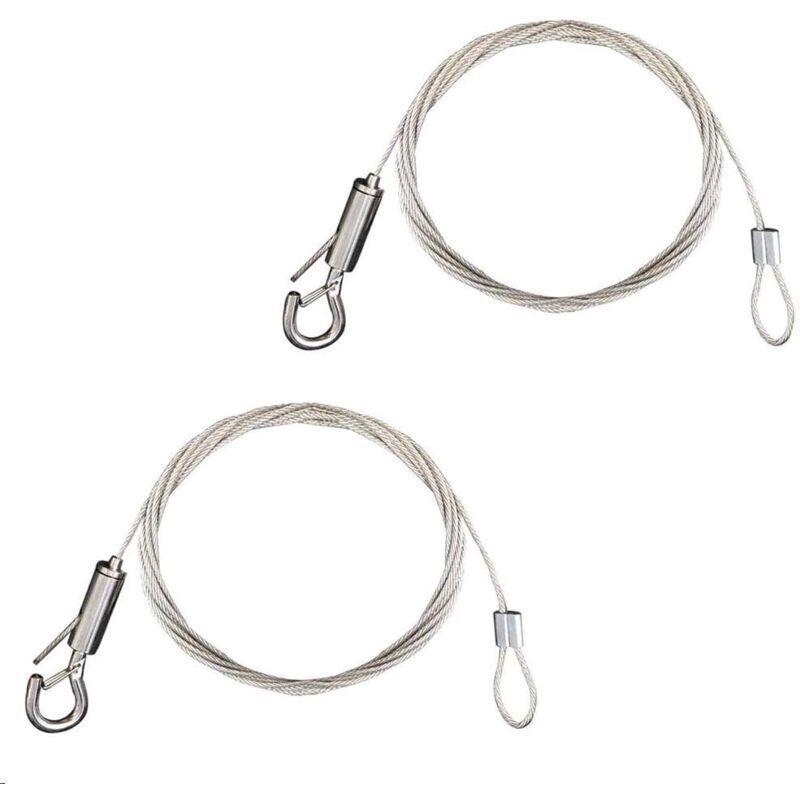 [JAMAIS UTILISÉ] 2pcs Fil Suspension Cadre en Acier Inoxydable Câble Acier Galvanisé avec Tendeur et Crochet Fil Suspendu pour Cadre