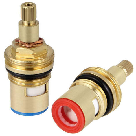 [JAMAIS UTILISÉ] 2Pcs Tête a Disques Céramique,1/2" Cartouches Céramique, Universelles de Rechange pour Robinet en Laiton 20 Crans x 43mm Rechange pour Cusine, Salle de Bain,