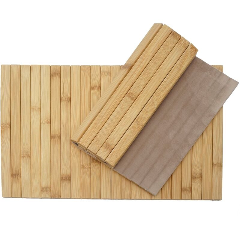 HHG - jamais utilisé] 2x Rack de dépose pour accoudoir 680, serviteur de canapé, bambou flexible, 45x30cm