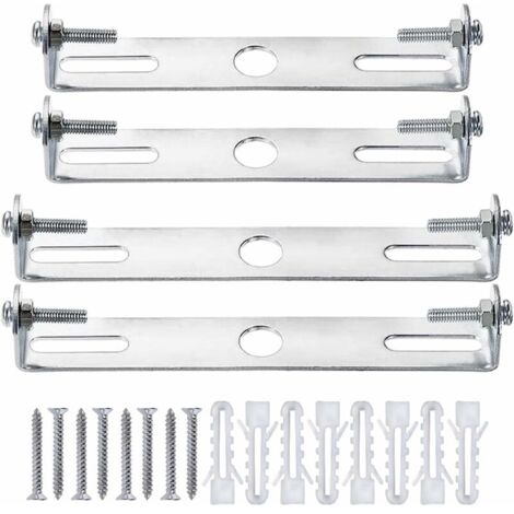 [JAMAIS UTILISÉ] 4 Paquets Fixation Plafonnier,Rosace Plafond,Lustre Support De Lumière Universel Argenté avec Vis Et Écrous, Base De Plafond en Acier Au Carbone
