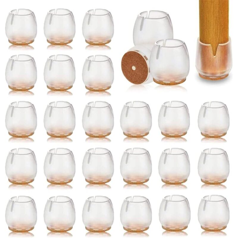 [JAMAIS UTILISÉ] 40 Pièces Chaise Casquettes 17mm-23mm Protection Pied de Patin Chaise Silicone Protection Plaquettes de Pieds de Meubles Chaise