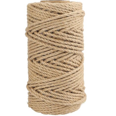 [JAMAIS UTILISÉ] 4mm Corde Jute,50M Corde Chanvre, Corde de Jardin en Chanvre,Ficelle de Chanvre pour Jardin, Bricolage, Décoration