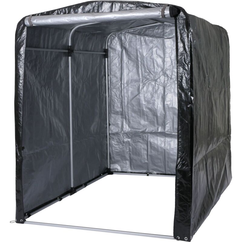 Jamais utilisé] Abri de jardin HHG 449, abri de jardin abri de jardin, alu protection uv imperméable, 201x157x201cm, anthracite
