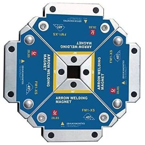 [JAMAIS UTILISÉ] Aimant Soudure Angle, 4 PCS Soudure Aimant Force de Maintien 13kg de Soudure Equerre de Support Positionneur Magnétique 45 Ḟ 90 Ḟ 135Ḟ Outils de Localisation Auxiliaires Multi-Angles