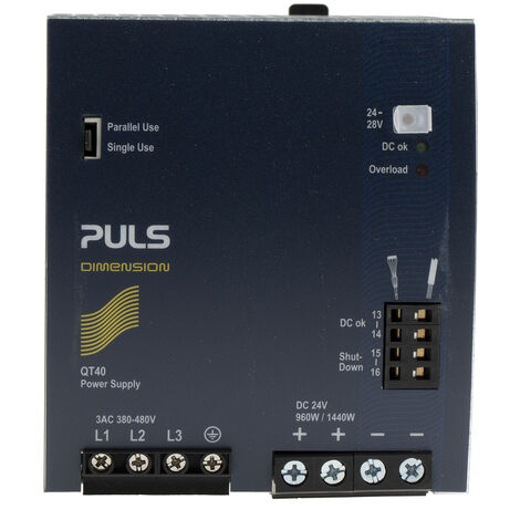 [JAMAIS UTILISÉ] Alimentation à découpage PULS, 24V c.c. 40A, 380  480V c.a., 960W, série DIMENSION Q
