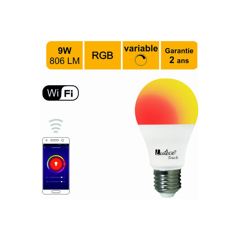 [JAMAIS UTILISÉ] Ampoule connectée LED E27 9W 806Lm RGB Dimmable - compatible avec Alexa ou Google Home - garantie 2 ans