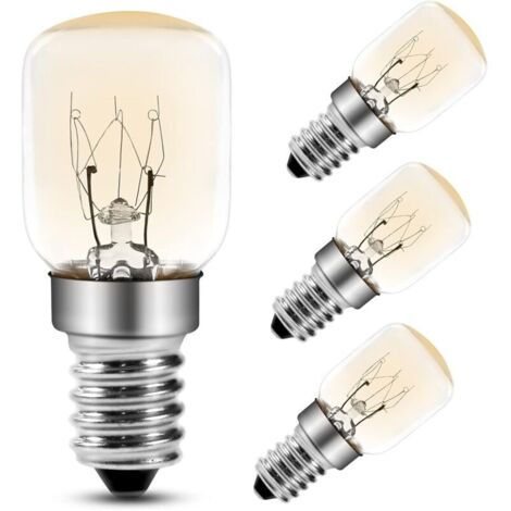 [JAMAIS UTILISÉ] Ampoule Four 25W,E14 T25 Ampoule Incandescence 2200K Blanc Chaud, 300 Degres Ampoules Pygmées Pour Four, Micro-ondes, Lampe De Sel, Lot de 4