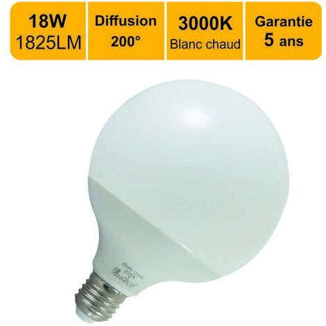 [JAMAIS UTILISÉ] Ampoule LED E27 Globe G120 18W 1825Lm 3000K - garantie 5 ans