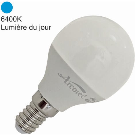 ARCOTEC [JAMAIS UTILISÉ] Ampoule LED E14 sphérique 4,9W 470Lm 6400K - garantie 2 ans