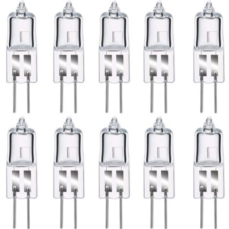 [JAMAIS UTILISÉ] Ampoules Halogènes G4, Lampe de Base à Broche Halogène G4 12V 20W, 2800K Blanc Chaud Gradable G4 Lampe à Capsule Transparente Lot de 10 [Classe énergétique C]