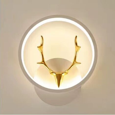 [JAMAIS UTILISÉ] Applique murale ronde à LED pour intérieur, lumière blanc chaud, 12 watts, température de couleur 3000K, convient aux espaces de style moderne tels que les escaliers, les couloirs, le
