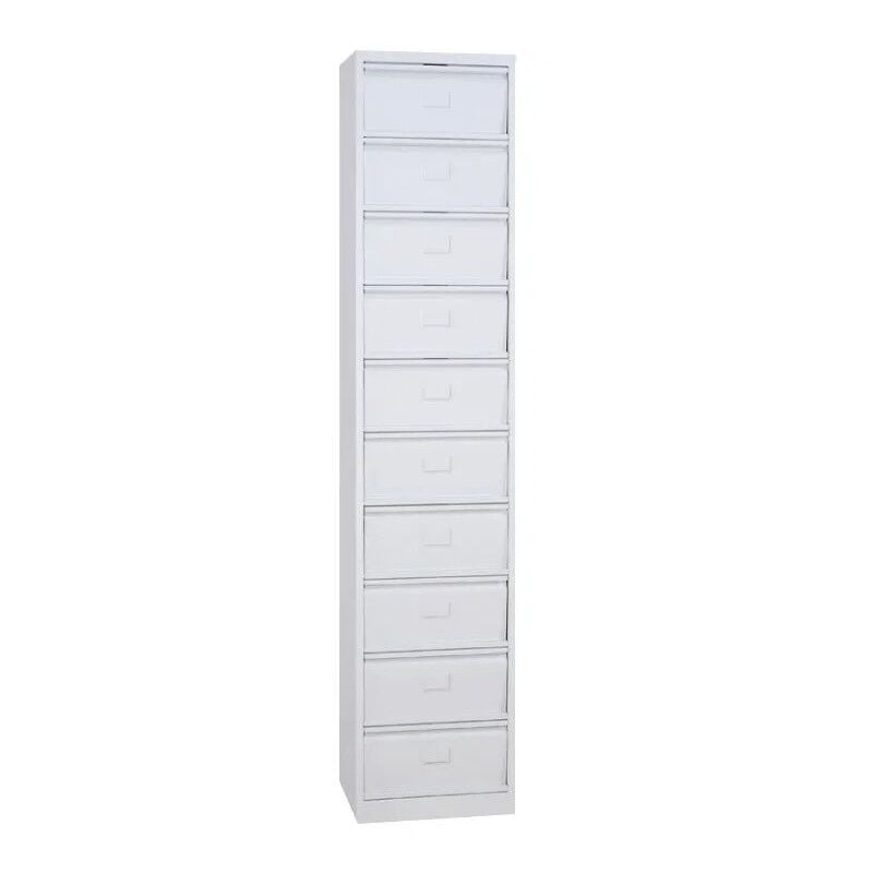 Jamais utilise] Armoire Colonnes à Clapets 10 Cases MTI en Tôle Galvanisé Gris L41xH198xP35cm - FDC10-GC