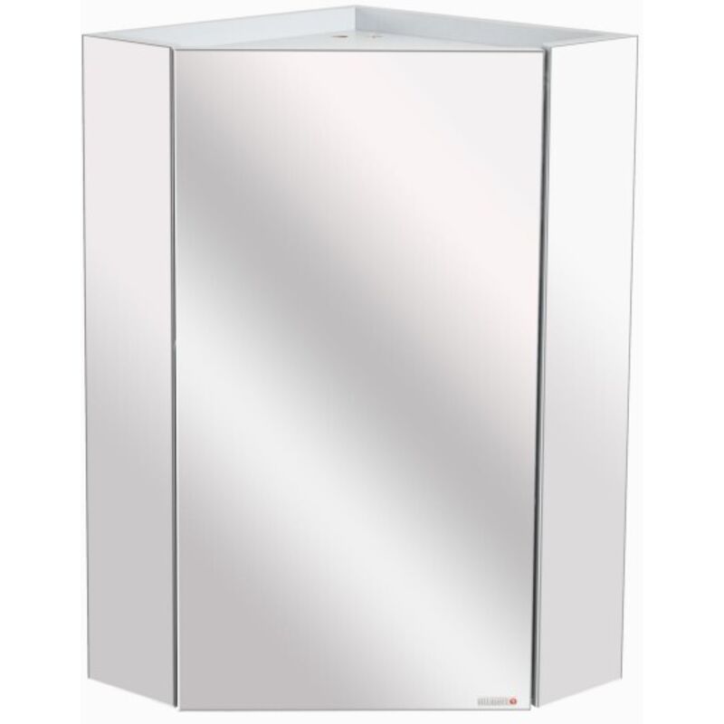 [JAMAIS UTILISE] Armoire de Toilette d'Angle à Suspendre ALLIBERT Corsa Avec 1 Porte Miroir Blanc/Gris 31cm - 825545