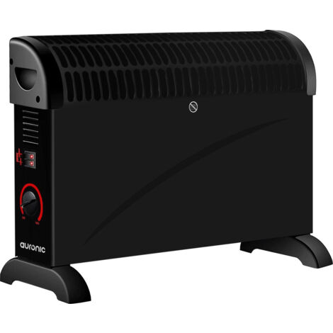 [JAMAIS UTILISE] Auronic Radiateur Convecteur électrique réglable - Auronic - 750/1250/2000 Watts - 3 Niveaux de Chaleur - Thermostat Réglable - 53,5 x 19,6 x 38,5 cm - Noir
