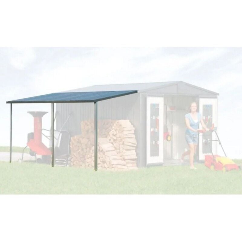 Jamais utilise] Auvent Pour Abri Biohort Europa 6/7 150x300cm Gris Foncé - 42034