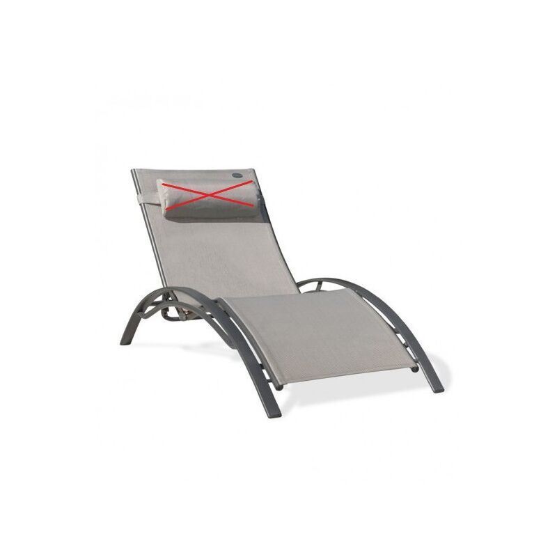 Jamais utilise] Bain de Soleil Transat Chaise Longue Dcb Garden Multi-Positions en Aluminium Gris - CL76GREY