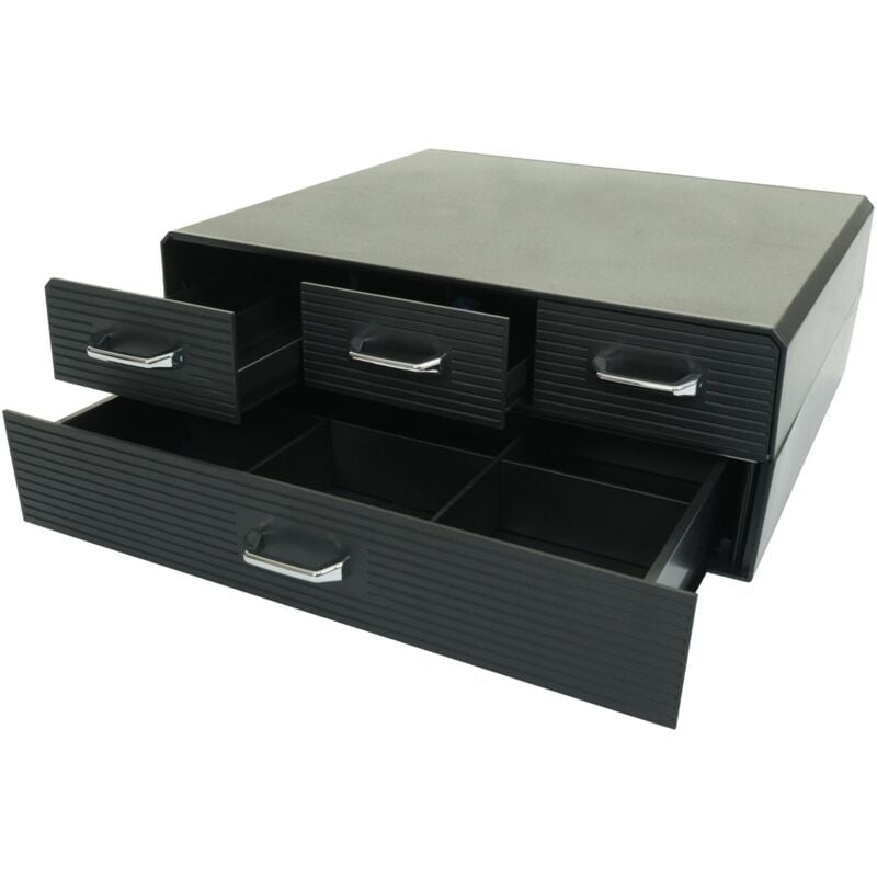 Jamais utilisé] Boîte à tiroirs pour capsules de café/sachets de thé HHG 764, Boîte de rangement avec 4 tiroirs Caisse 13x34x31cm