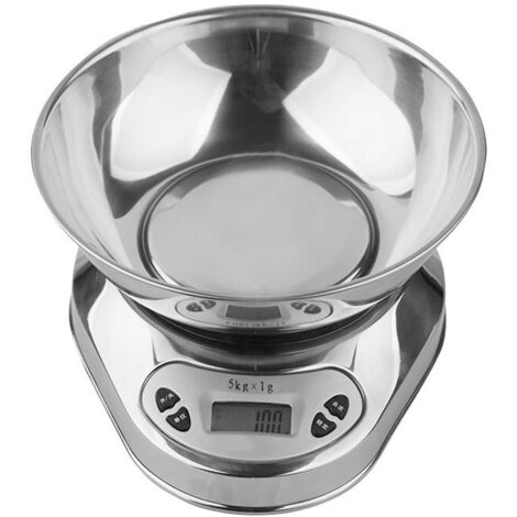 [JAMAIS UTILISÉ] Bol en acier inoxydable, salade de fruits cuits au four, gâteau aux œufs, compteur d'aliments supplémentaires, appareil de pesage pesant des grammes, petite balance électronique de cu
