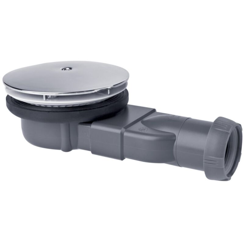 Jamais utilisé] bonde de douche extra-plate slim pour receveurs extra-plats 'aö'aè90 avec membrane et dome en abs, gris Wirquin ref. 30719686