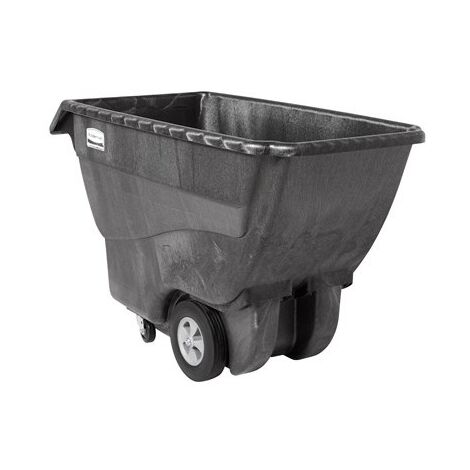 [JAMAIS UTILISE] Chariot à Bascule de 0,57m3 RUBBERMAID 600L Charge 454kg avec Poignée Noir - FG101300BLA