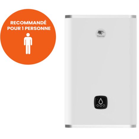 [JAMAIS UTILISE] Chauffe-Eau Électrique Plat 40L THERMOR Malicio 3 Connecté Stéatite Multi-Position Horizontal Vertical - 231063