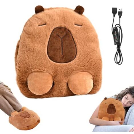 [JAMAIS UTILISÉ] Chauffe-pieds électrique, chauffe-pieds électrique à 3 réglages de température, chauffe-pieds électrique avec doublure intérieure lavable, chauffe-pieds pour caravanes, maison et bure
