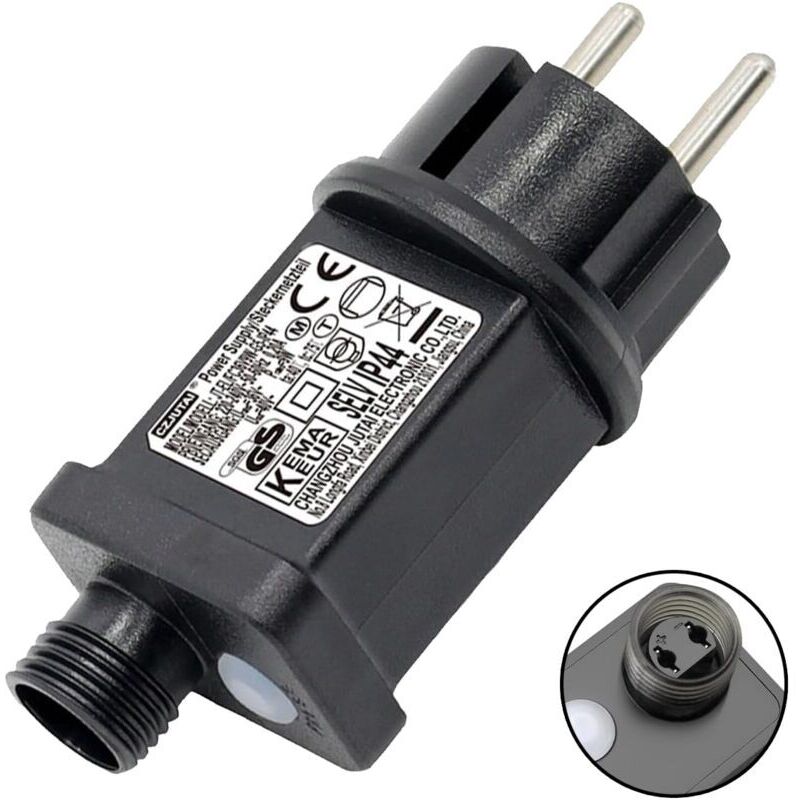 [JAMAIS UTILISÉ] Clignoteur pour Guirlande lumineuse 31V 6W Prise Clignotante, 9 Modes Avec Fonction Minuterie, Étanche IP44 Transformateur LED pour
