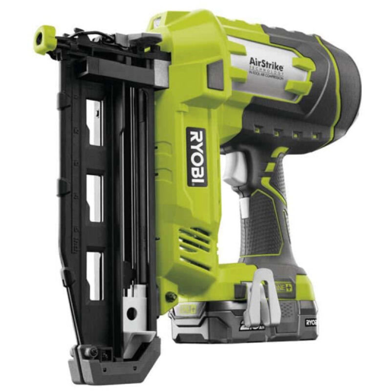 Cloueur À Air Comprimé Ryobi 18V One+ - 1 Batterie 18V 2.0Ah - 1 Chargeur R18N16G-120S