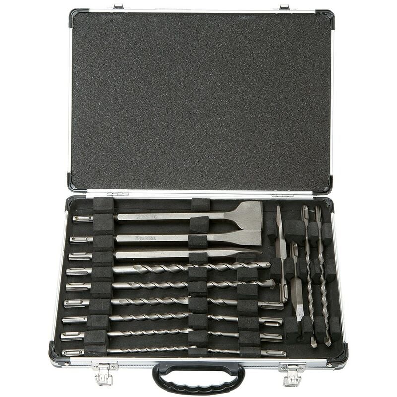 Coffret 12 Forets, 2 Pointes, 3 Burins Sds-Plus Makita D-42444