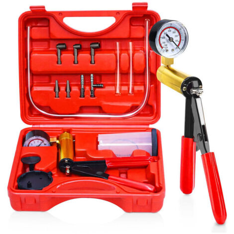 [JAMAIS UTILISÉ] Coffret Pompe purge Purgeur liquide de Frein Testeur de Circuits à dépression,Pompe à Vide Manuelle,Vide Kit Outil de Réparation pour Voiture,