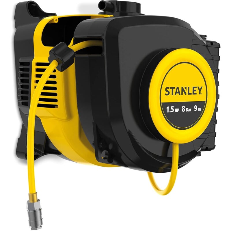 Compresseur Mural Stanley Wall Tech 1.5Hp 8Bar Avec Enrouleur