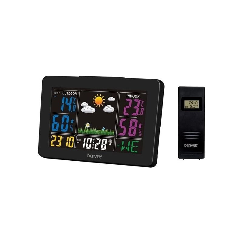 Jamais utilise] Denver Denver WS-540 Black - Station météo - fonction alarme - écran couleur - Noir