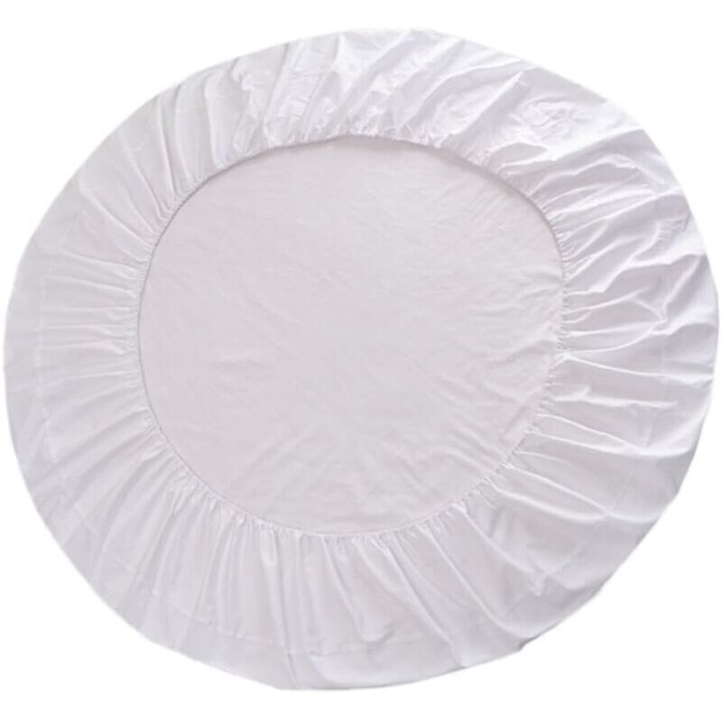 [JAMAIS UTILISÉ] Drap housse rond en coton, Drap housse rond - blanc