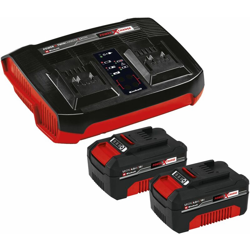 Jamais utilisé] Einhell Batterie 2x 4,0Ah & Twincharger Kit