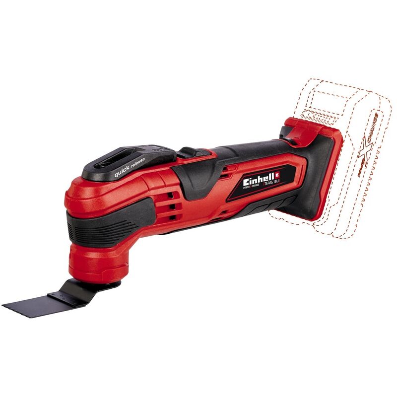 Jamais utilisé] Einhell Outil multifonctions sans fil te-mg 18 Li Solo (sans batterie, ni chargeur)