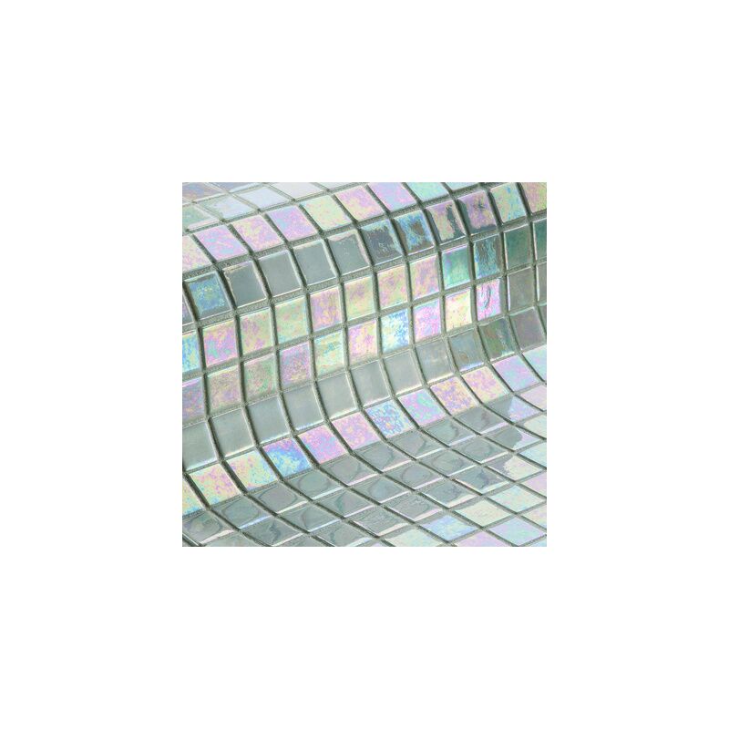 Mosaïque piscine émaux de verre 2,5x2,5cm IRIS perla