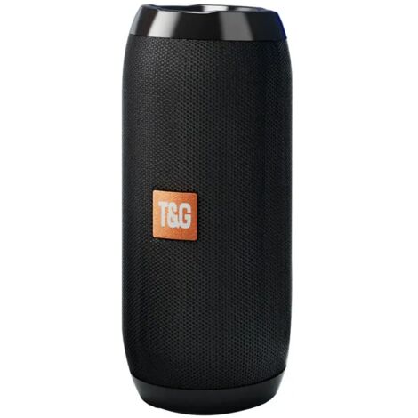 [JAMAIS UTILISÉ] Enceinte Bluetooth portable étanche (noire) – Enceinte sans fil d'extérieur avec basses profondes, compatible carte TF et radio FM