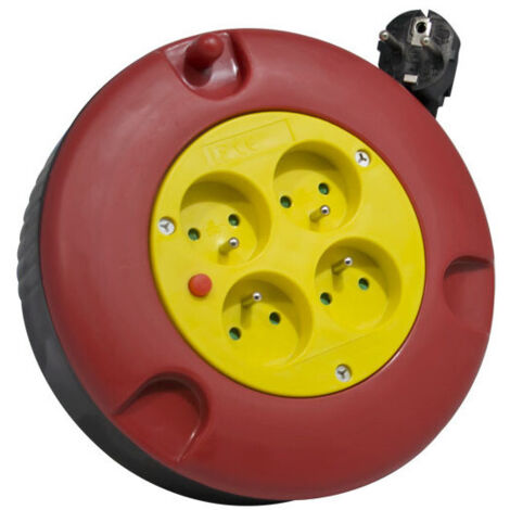 [JAMAIS UTILISÉ] Enrouleur 5m H05VV-F 3G1.5mm² - 4 prises 16A - garantie 2 ans