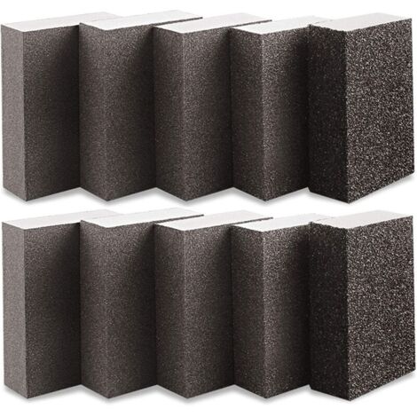 [JAMAIS UTILISÉ] Éponge De Ponçage 10 Pièces Grain 1000-1200 Blocs De Ponçage 70 X 100 X 25 Mm Utilisation Humide Et Sèche Pour Bois Métal Peinture Lavable Et Réutilisable